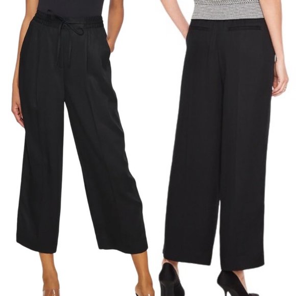Club Monaco Signature Elasticated Pleated Trouser Pants in Black Women’s Size S - Picture 1 of 16